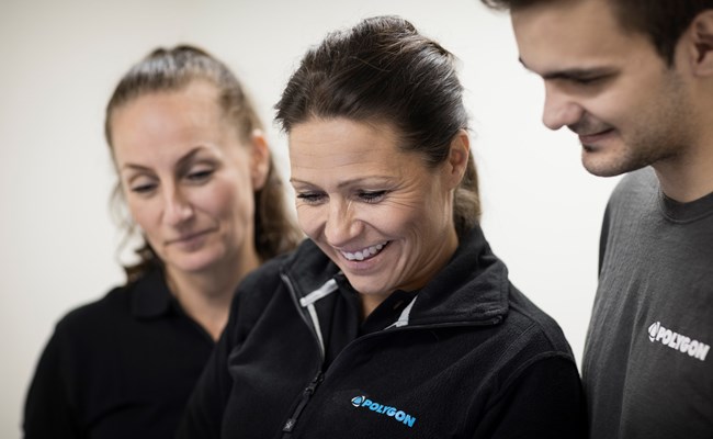 Drie POlygon medewerkers