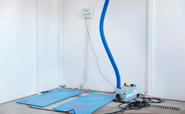 Drogen met Polygon heatmats. 