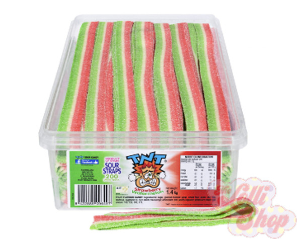 TNT Sour Straps Strawberry Watermelon 100g TNT Sour Straps Strawberry Watermelon 100g