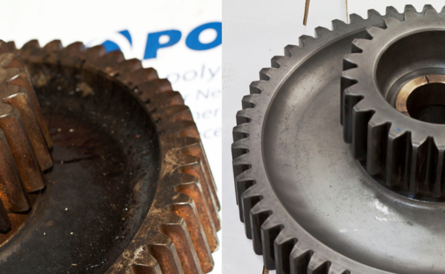 Gereinigd tandwiel na corrosie